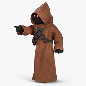 3D Star Wars Jawa in Pointing Pose