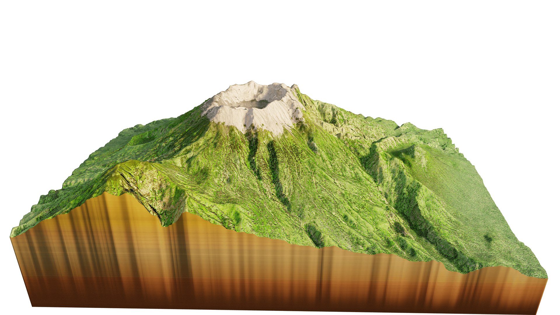 Mount Raung Terrain 3D - TurboSquid 2084226