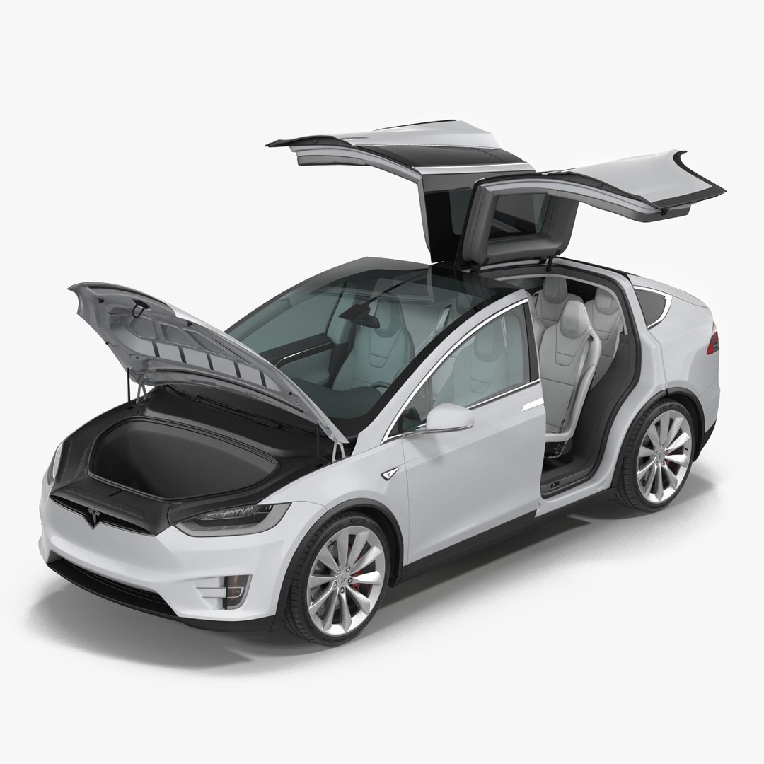 Tesla Model X Rigged 3D Model 3D model preview