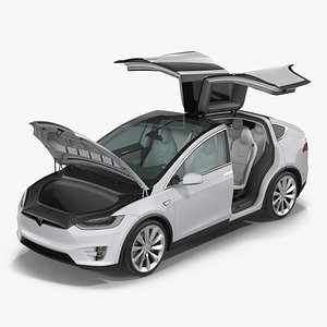 Tesla Model X Rigged 3D Model