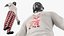 Mens Pajama Set with Reindeer Print Red Black White