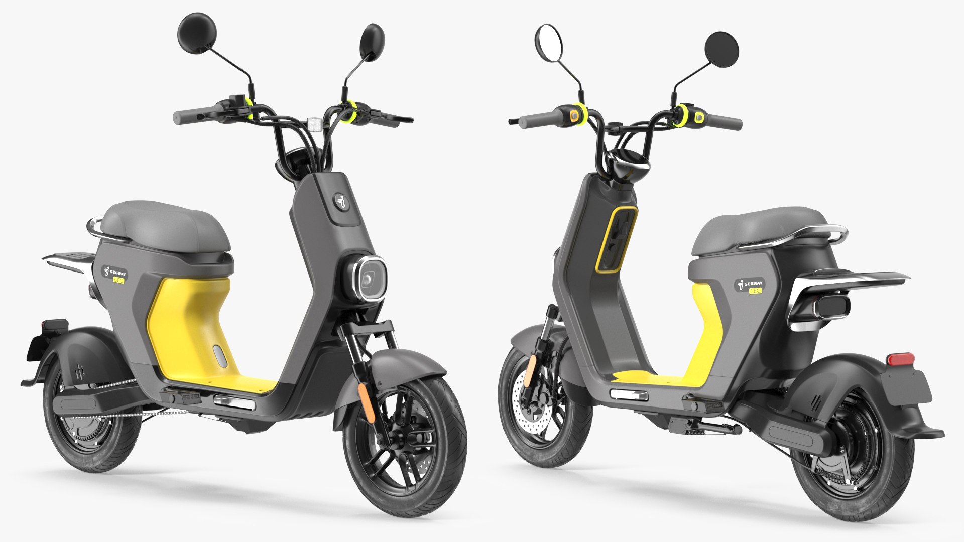 Segway eMoped C80 Grey 3D model preview