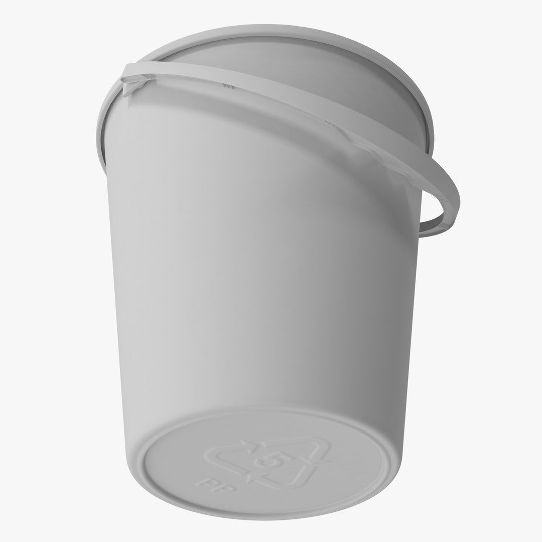 3d Model Realistic Plastic Bucket