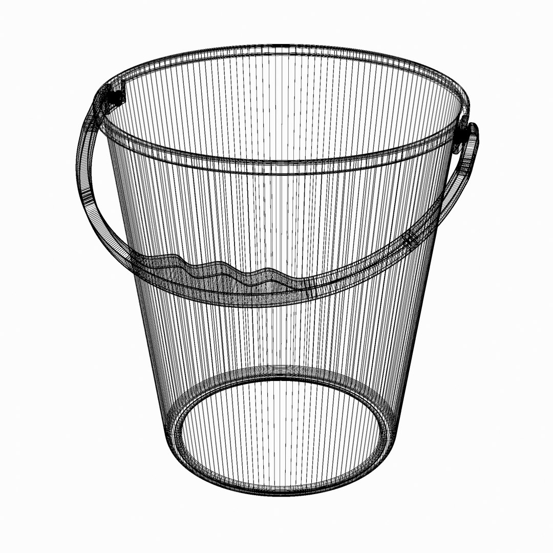 3d Model Realistic Plastic Bucket