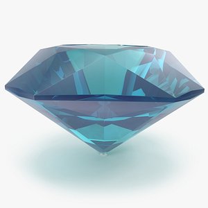 3D Asscher Cut Aquamarine
