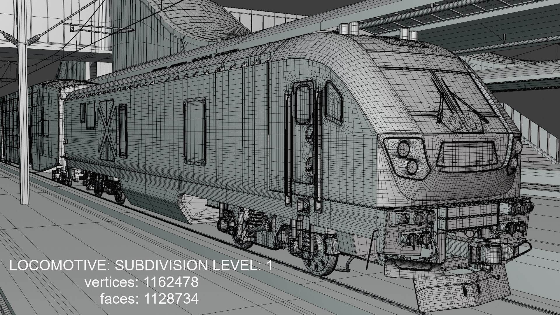 Station With BiLevel Train IV 3D Model - TurboSquid 2313340