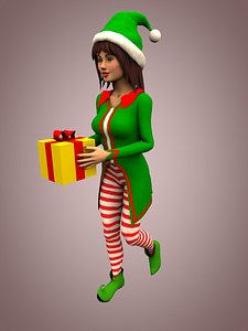 3d model christmas elf