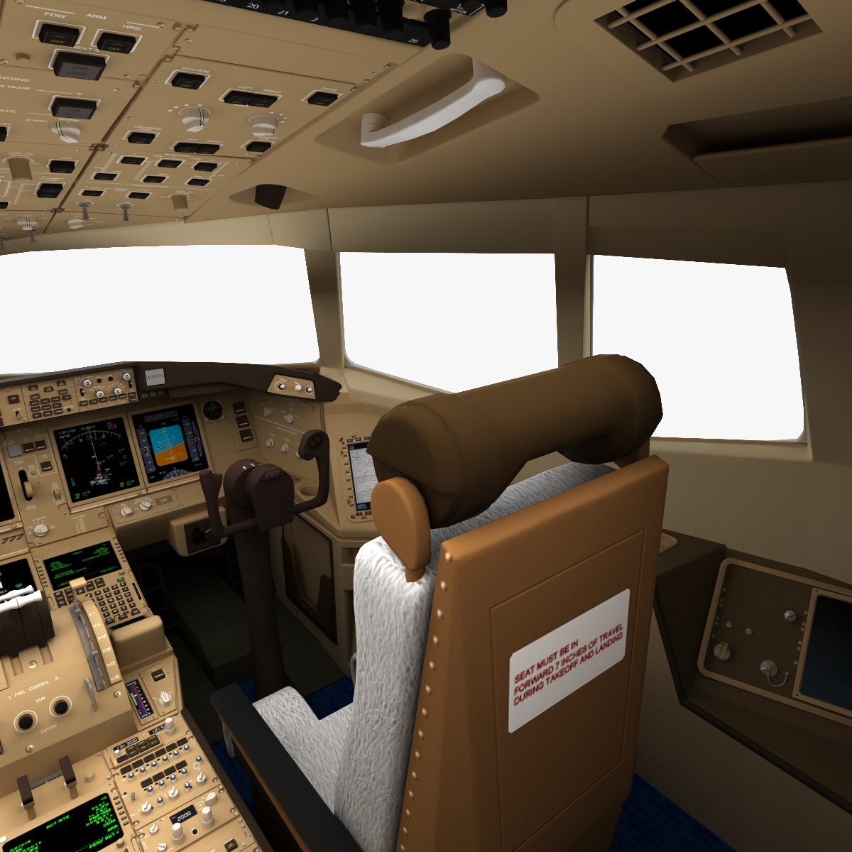 Realistic Boeing 777 Cockpit 3d Lwo 5044