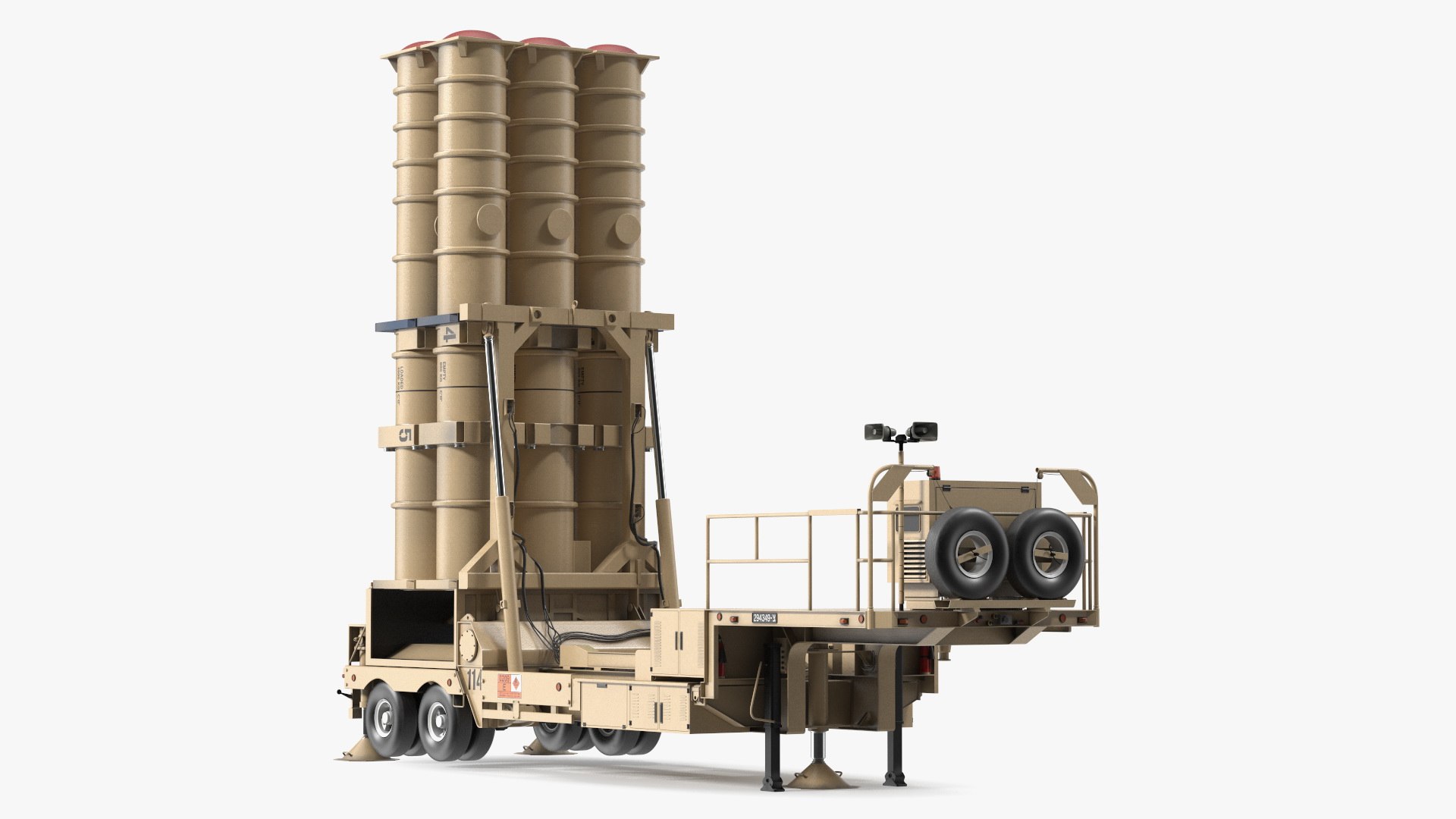 Israels Arrow-3 Missile Defense System 3D model preview