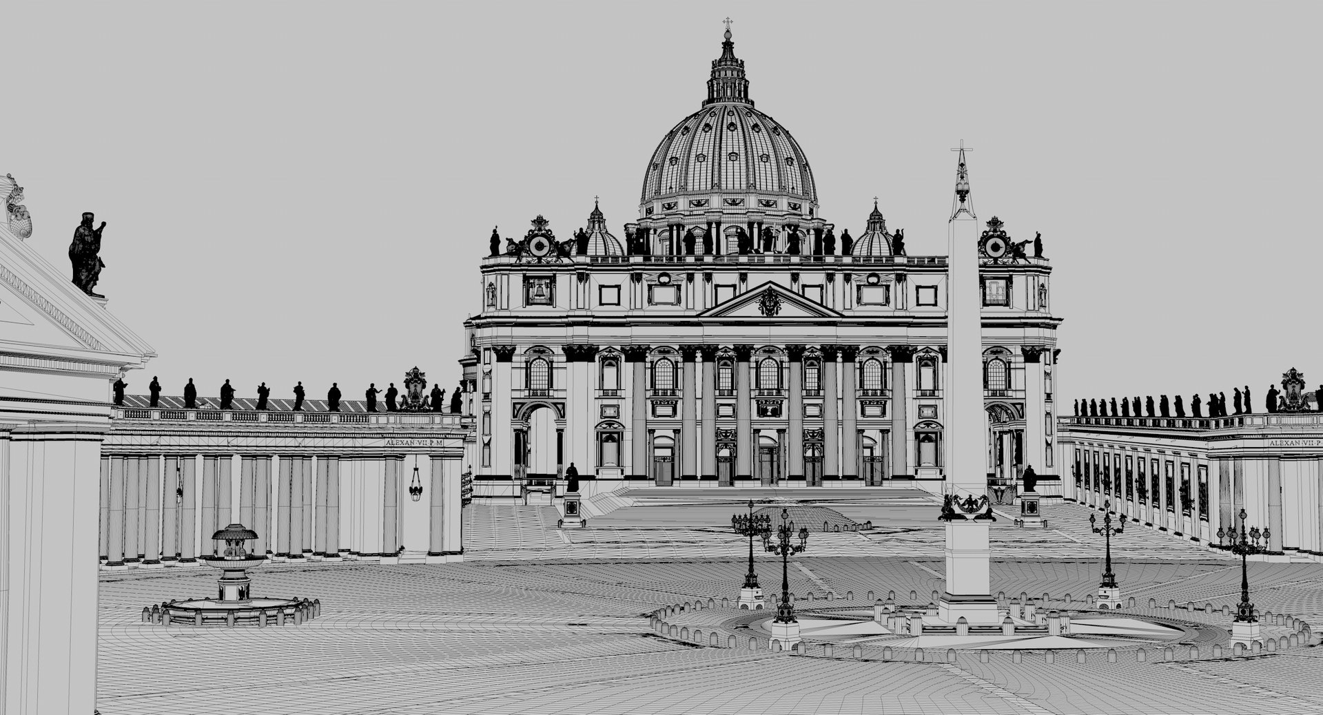 St Peter Basilica High 3D model https://p.turbosquid.com/ts-thumb/ry/uhts5o/O2/wir01/jpg/1745000050/1920x1080/fit_q87/3ecf6253cbbe0de1cc25b2460504badf422d1bb1/wir01.jpg