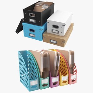 3D Two File Folder Organizer Collection model