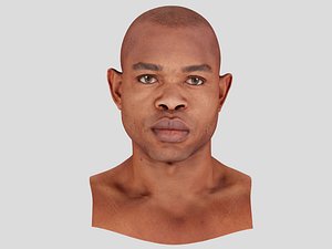 Retopologized Head Scan Denton Allen 3D