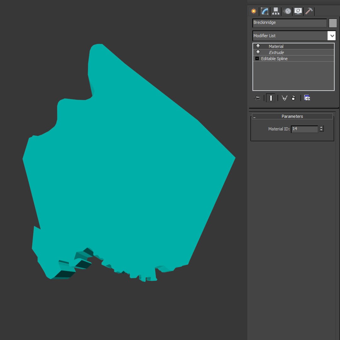 3d Counties Kentucky Model