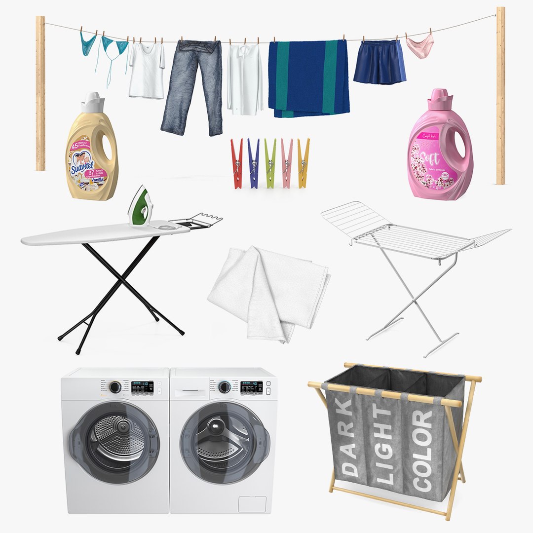 Laundry Collection 7 3D model preview
