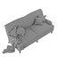 3D model culver sofa