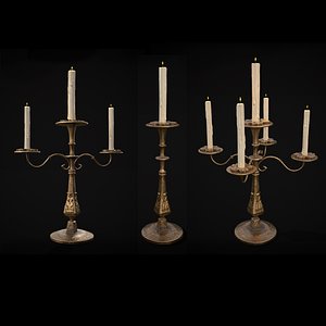 Ornamented Candles Collection 3D model