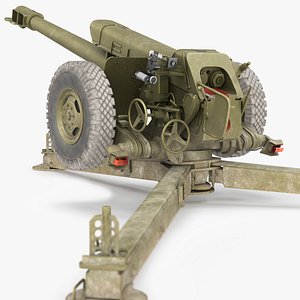 Soviet 122 mm Field Howitzer D-30 3D model
