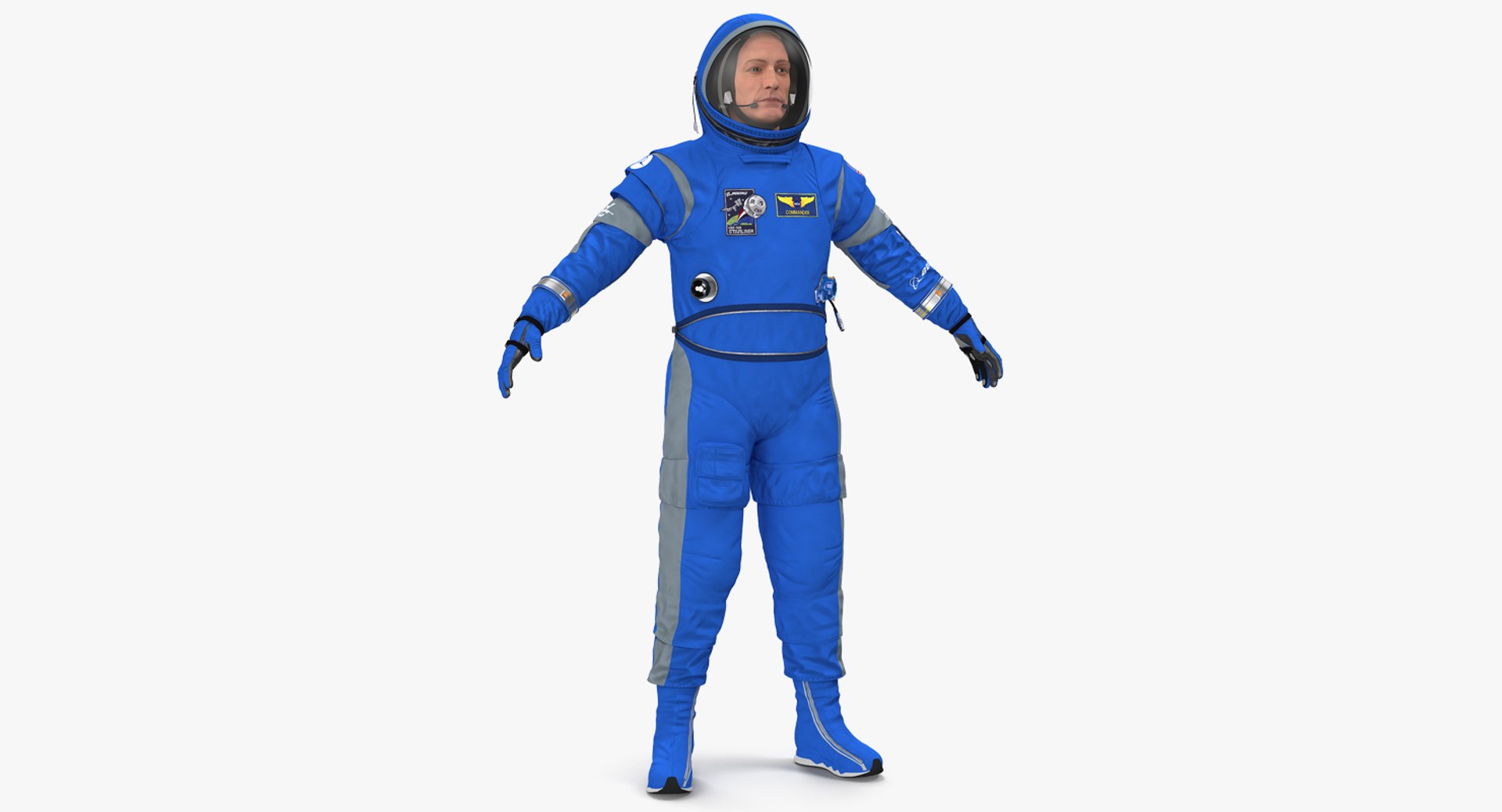Astronaut in Boeing Spacesuit 3D Model 3D model preview