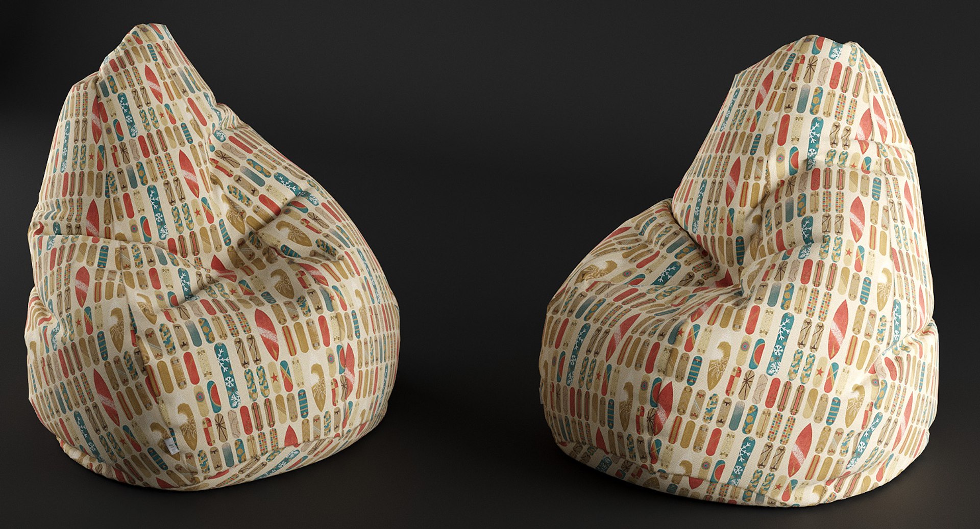 3D bean bag model 1144068 TurboSquid