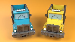 3D model Load Trucktor with Rigged
