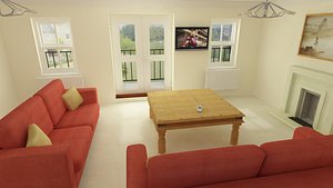 3d lounge scene