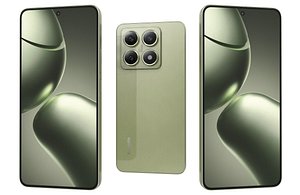 Xiaomi 14T Lemon Green Low Poly 3D model