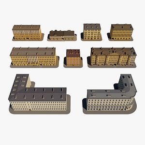 3D model St-Petersburg Legacy vol 01 Game-Ready Mid-Poly Classic Architecture Pack