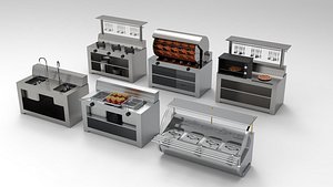 Commercial Kitchen Workstations model