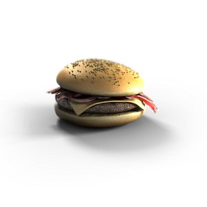 hamburger burger 3d max