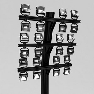 stadium flood lights 3d max