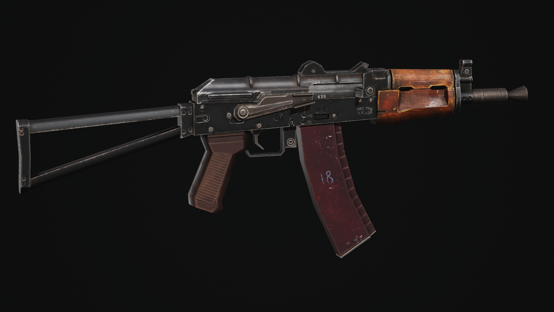 3D AKS-74U PBR Game Ready Low-poly Model - TurboSquid 2038715