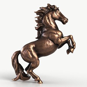 Brass Horse Sculpture 1 model