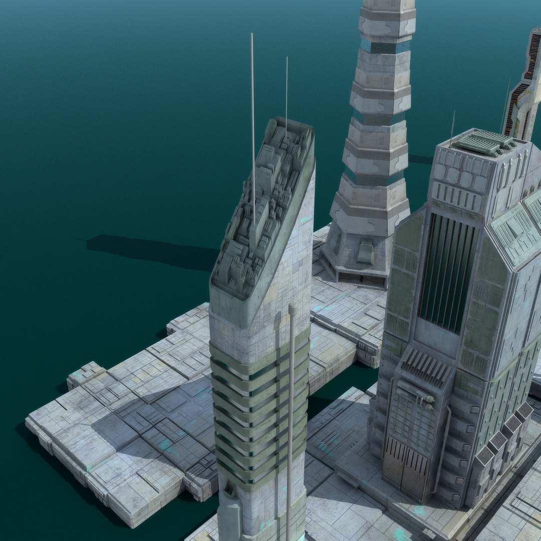 3ds max sci fi futuristic city