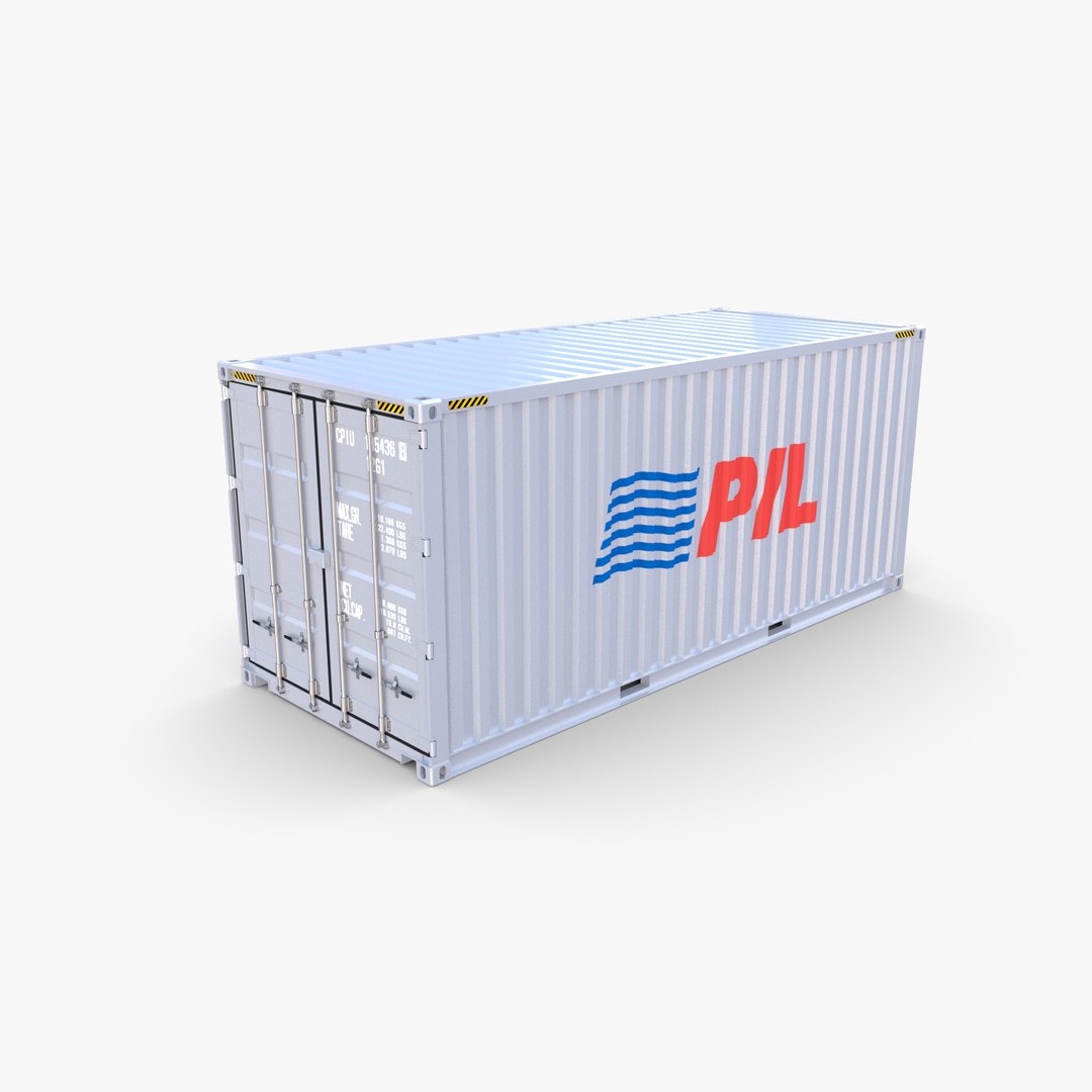 20ft Shipping Container PIL 3D Model - TurboSquid 1773066