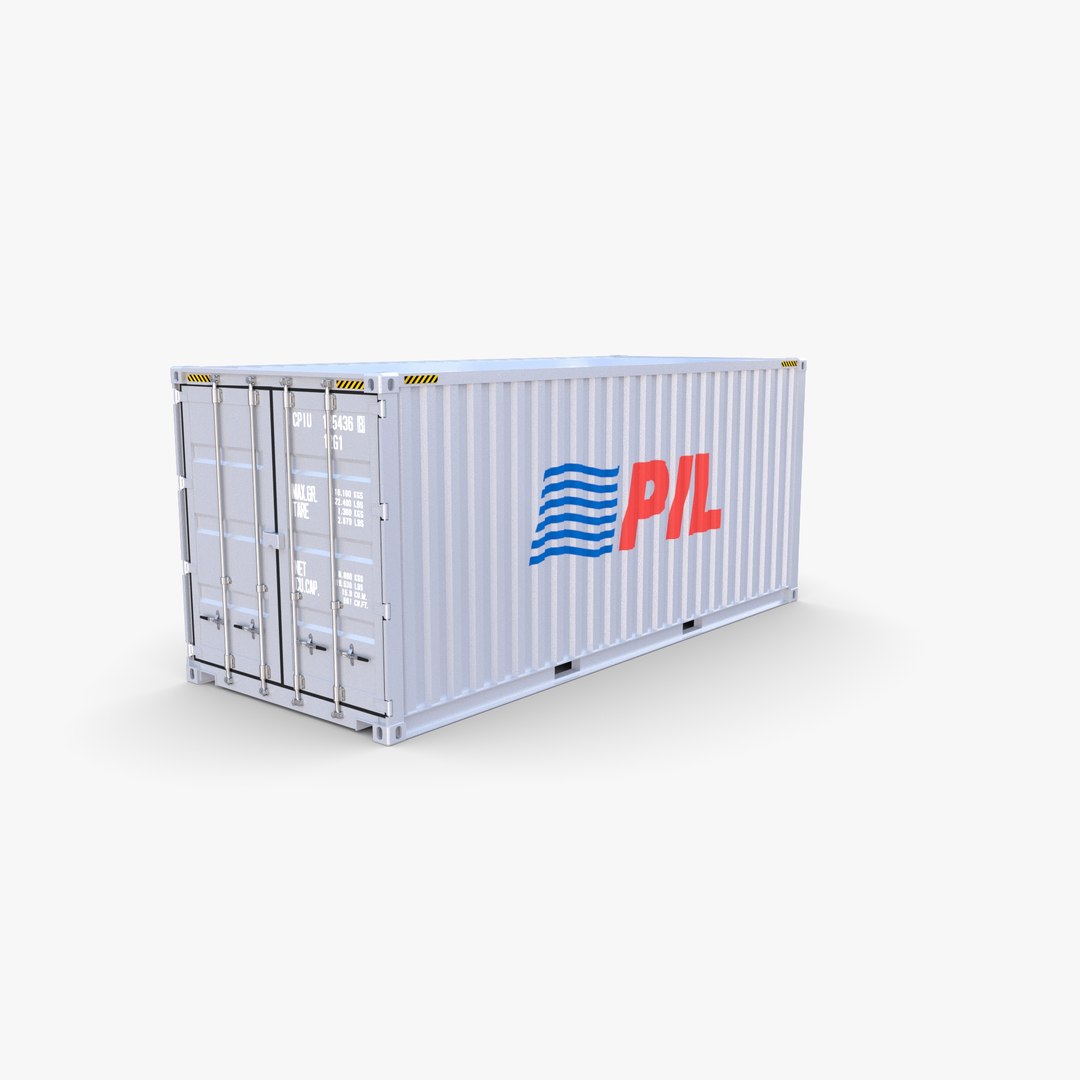 20ft Shipping Container PIL 3D Model - TurboSquid 1773066