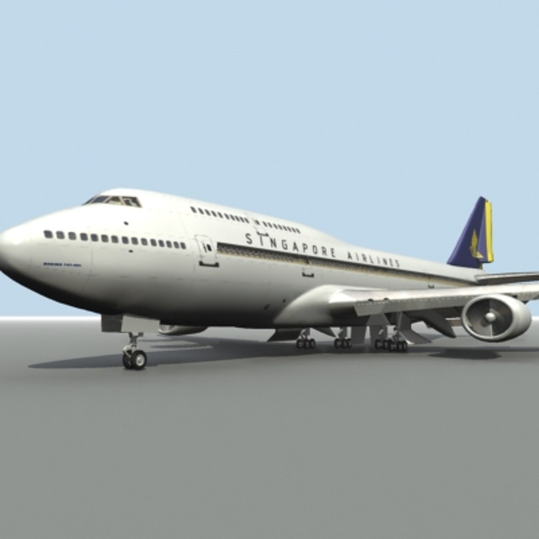 B 747-400 Singapore Airlines 3d Model