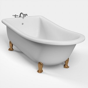 3d classic bathtub