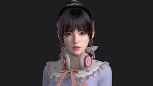 Beautiful girls virtual idols digital people 3D model 3D