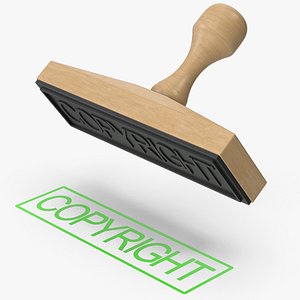 Wooden Stamp Copyright 3D model