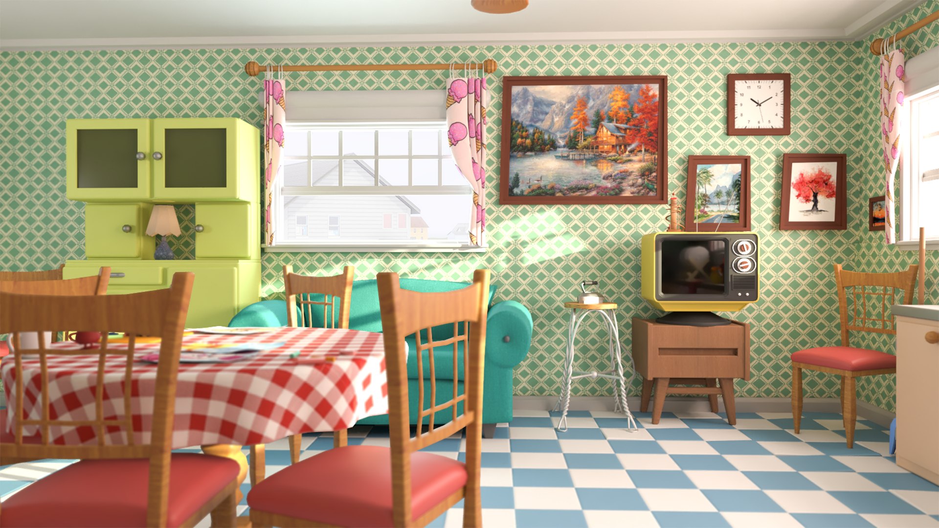 Cartoon Kitchen Lowpoly Model - TurboSquid 1995348