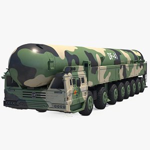 3D dongfeng-41 icbm launch vehicle model