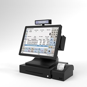 3D model interior pos terminal