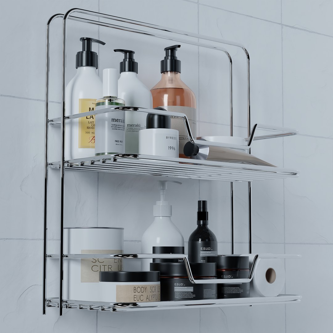 3D Bathroom Cosmetics Rack 03 - TurboSquid 2285791
