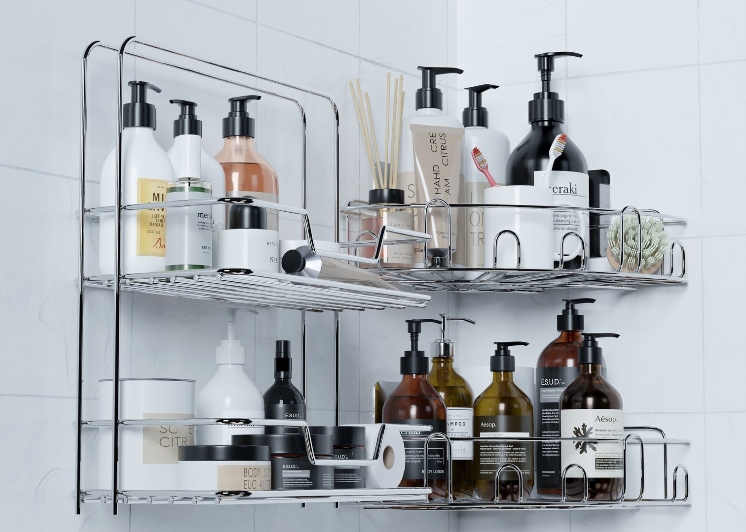 3D Bathroom Cosmetics Rack 03 - TurboSquid 2285791