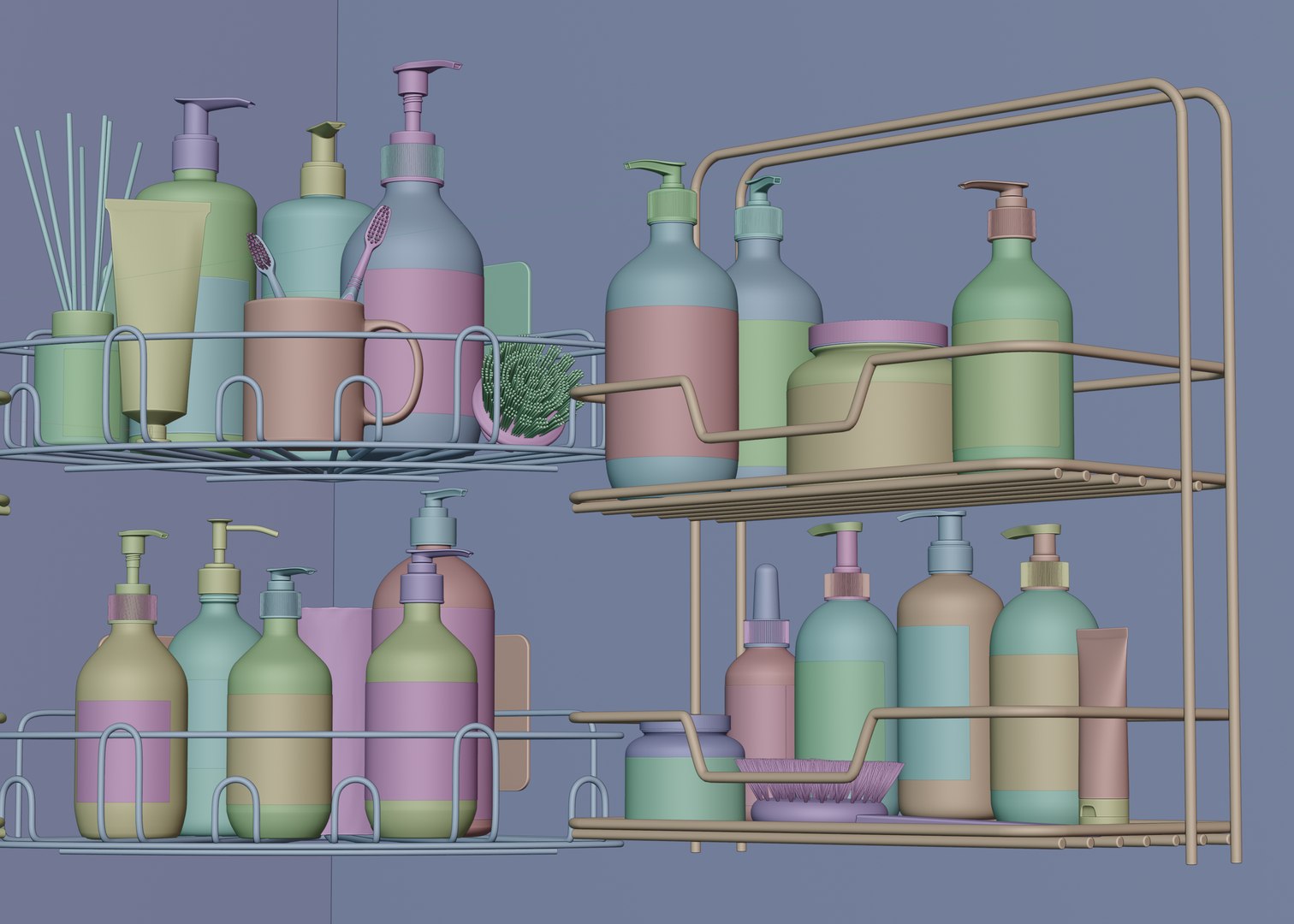 3D Bathroom Cosmetics Rack 03 - TurboSquid 2285791