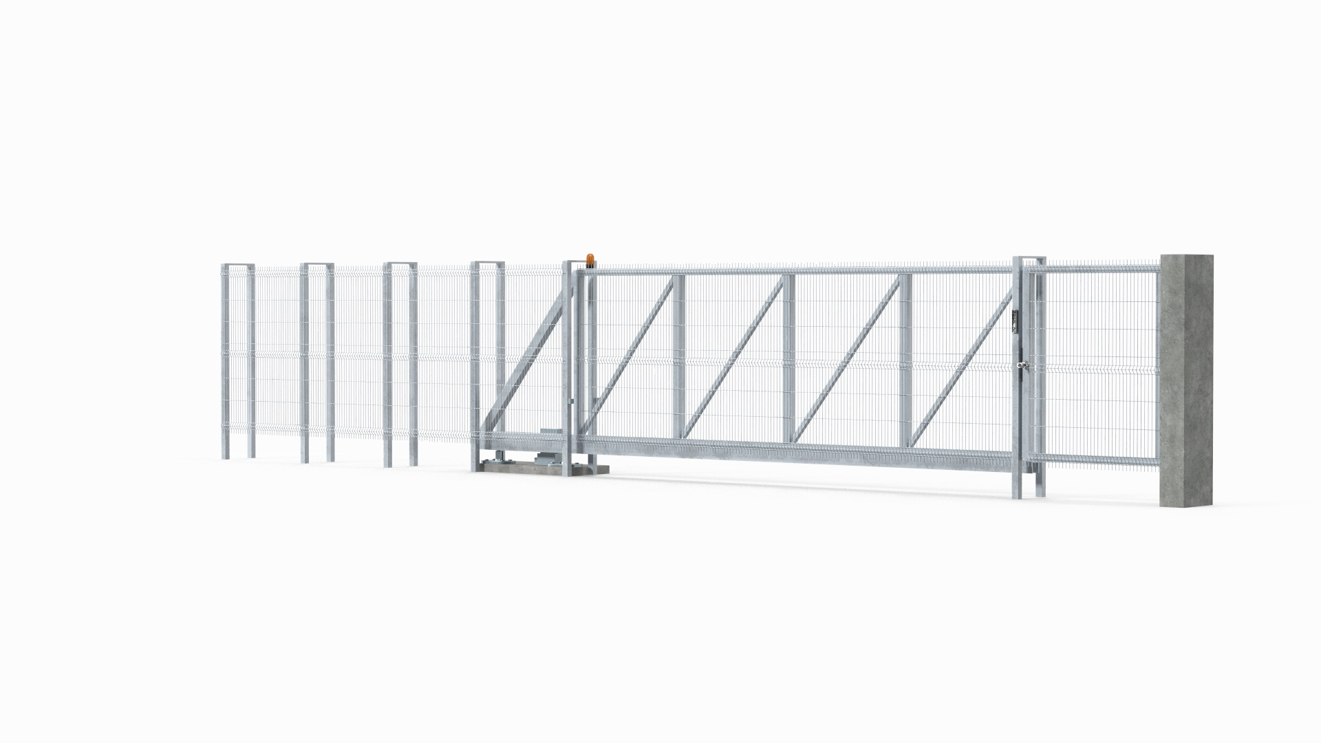 3D Industrial Mesh Gates Steel model TurboSquid 2175149