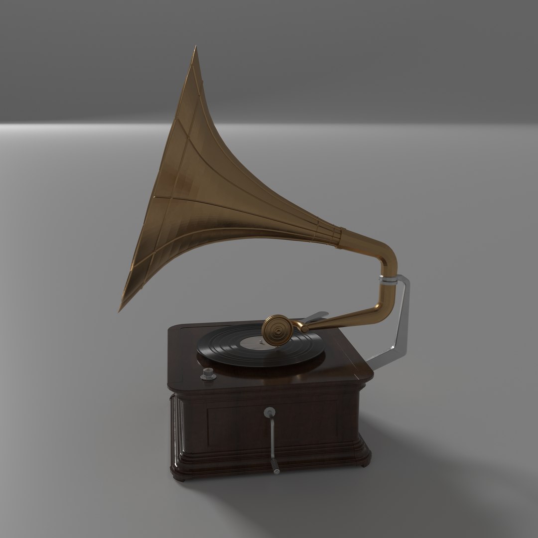 3D gramophone vintage https://p.turbosquid.com/ts-thumb/s0/ClQqwh/kDgxC5WC/10030/jpg/1551026125/1920x1080/fit_q87/2b1120c23dfc8547c11a56d2b3a1b7aae5578045/10030.jpg
