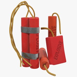 3D model tnt dynamite explosives
