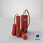 3D model tnt dynamite explosives