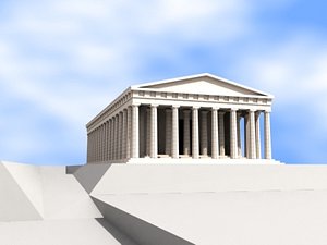 parthenon acropolis 3d model